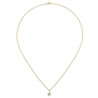 14k Polished 6mm CZ Solitaire 18in Necklace-SF3297-18