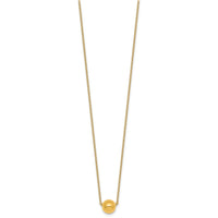 14k Polished Ball Bead 16in With 2in Ext Necklace-SF3300-16