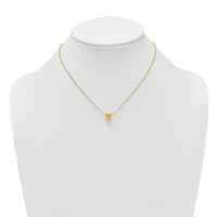 14k Polished Ball Bead 16in With 2in Ext Necklace-SF3300-16