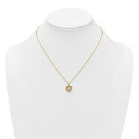 14k Polished and Textured 17 in Necklace-SF3301-17
