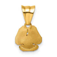 14k Brushed Rose Flower Pendant-SF3303