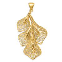 14k Polished Calla Lilly Flower Pendant-SF3305