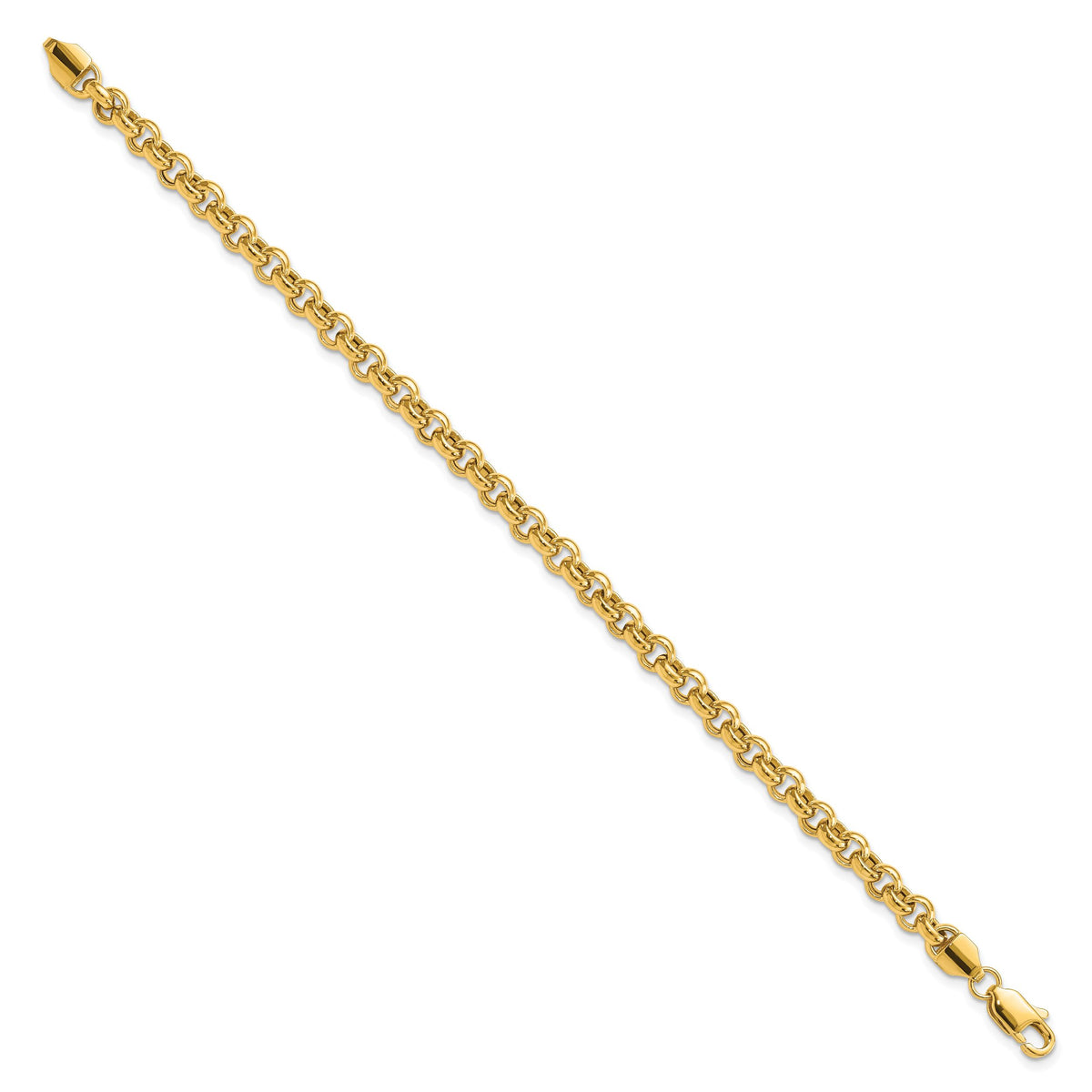 14k 7.5in 5mm Polished Fancy Rolo Link Bracelet-SF417-7.5