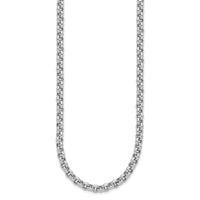 14k White Gold 18in 5mm Polished Fancy Rolo Link Necklace-SF417W-18