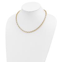 14k 18in 4.5mm Polished Fancy Link Necklace-SF425-18