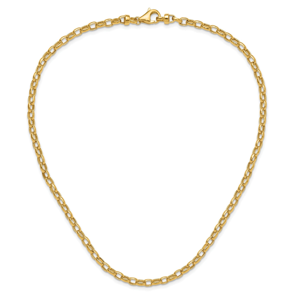 14k 18in 4.5mm Polished Fancy Link Necklace-SF425-18