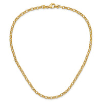 14k 18in 4.5mm Polished Fancy Link Necklace-SF425-18