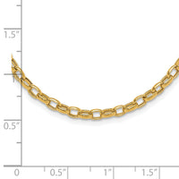 14k 18in 4.5mm Polished Fancy Link Necklace-SF425-18