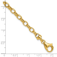 14k 7.5in 4.5mm Polished Fancy Link Bracelet-SF425-7.5