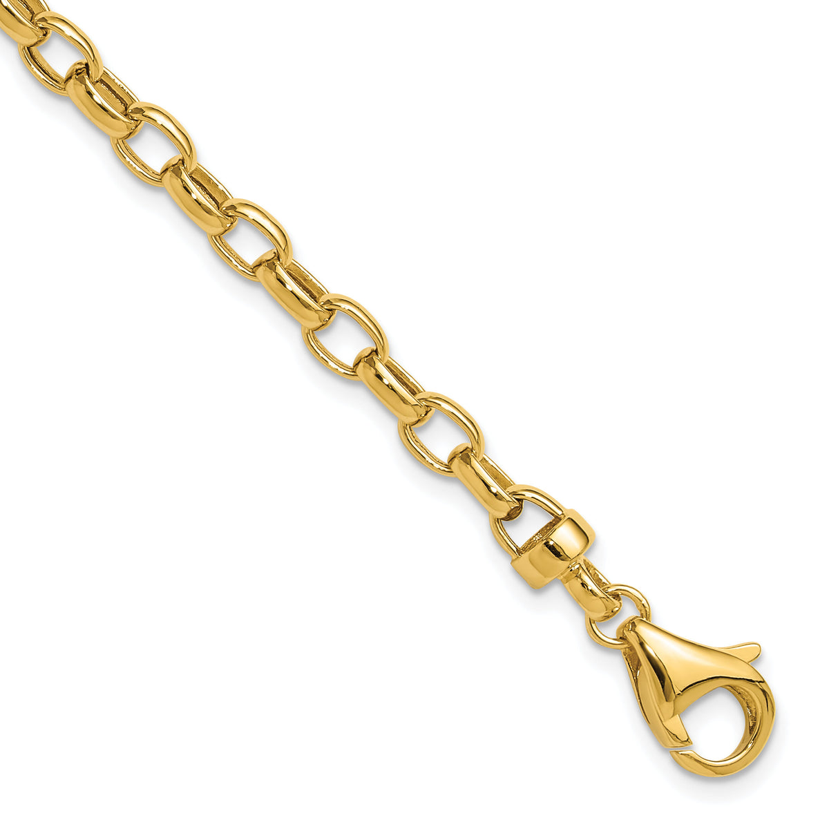 14k 7.5in 4.5mm Polished Fancy Link Bracelet-SF425-7.5