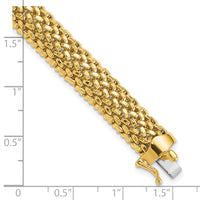 14k 7.25in 9.25mm Polished Mesh Bracelet-SF596-7.25