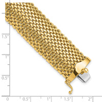 14k 7.25in 18.75mm Polished Mesh Bracelet-SF600-7.25