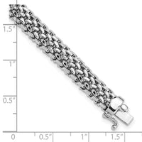 14k White Gold 7.25in 7mm Polished Mesh Bracelet-SF601-7.25
