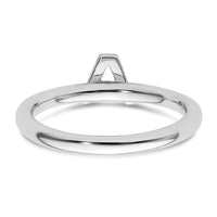 14K White Gold Stackable Diamond Initial A Ring-SK2112AW