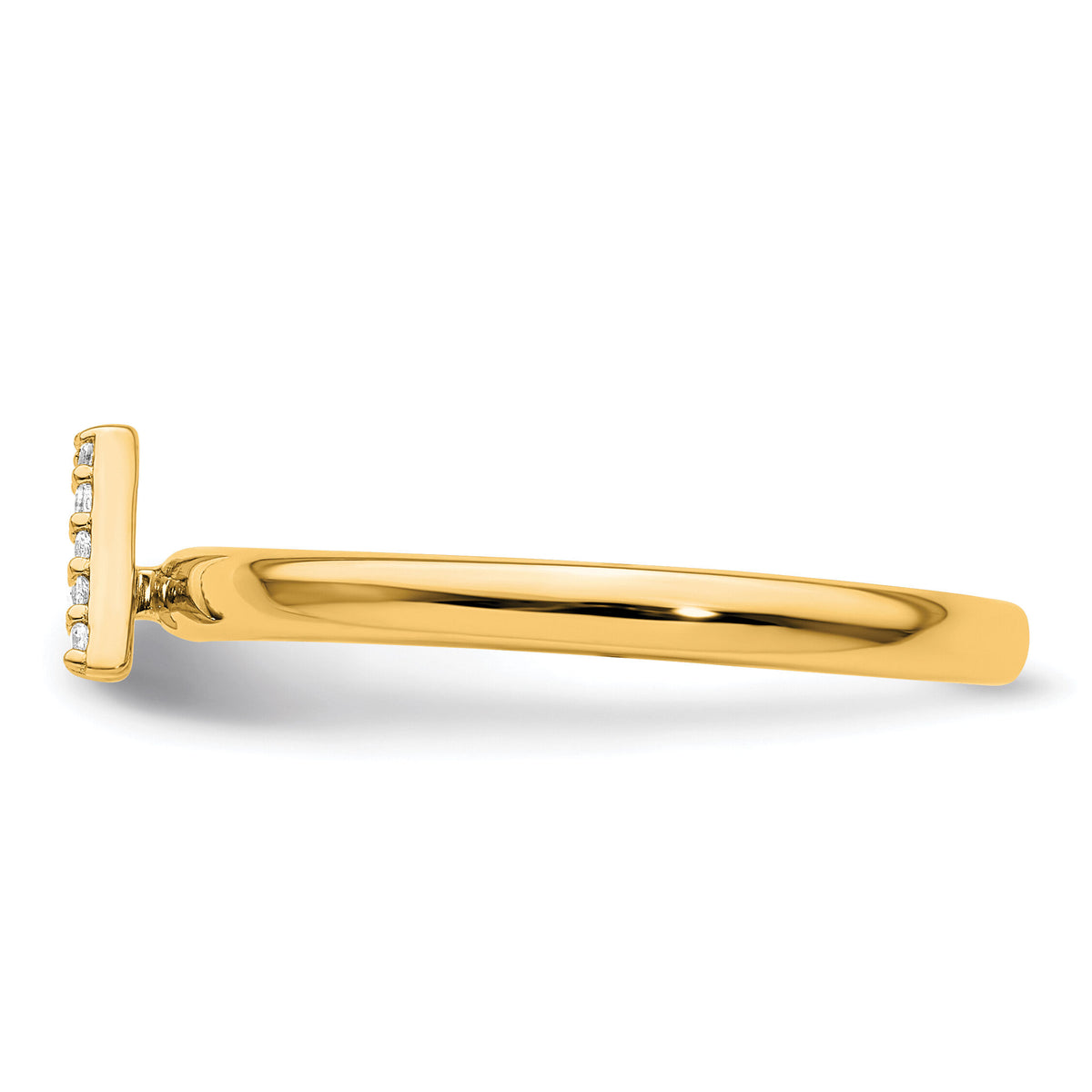 14K Stackable Diamond Initial A Ring-SK2112AY