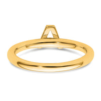 14K Stackable Diamond Initial A Ring-SK2112AY