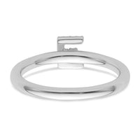 14K White Gold Stackable Diamond Initial E Ring-SK2112EW