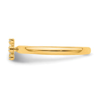 14K Stackable Diamond Initial E Ring-SK2112EY