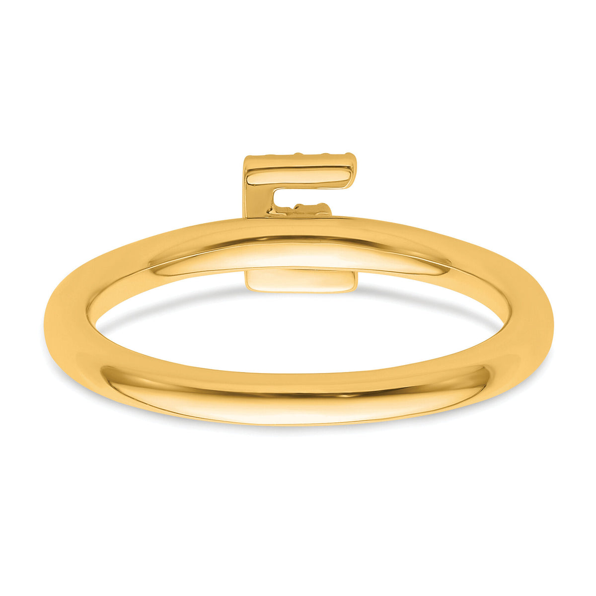 14K Stackable Diamond Initial E Ring-SK2112EY