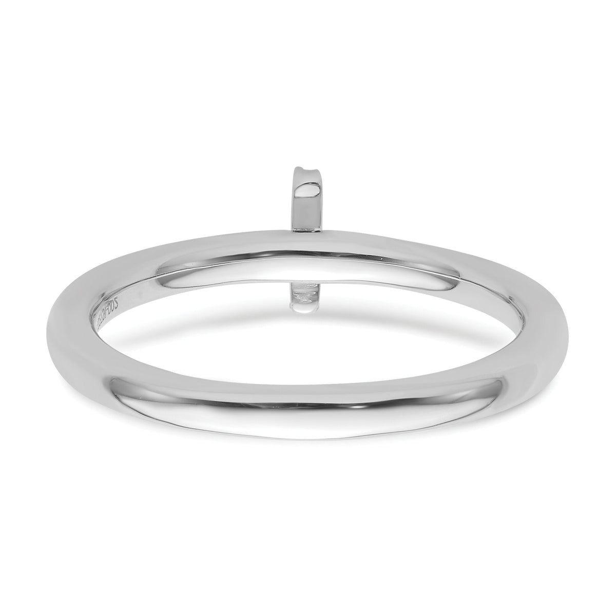 14K White Gold Stackable Diamond Initial I Ring-SK2112IW