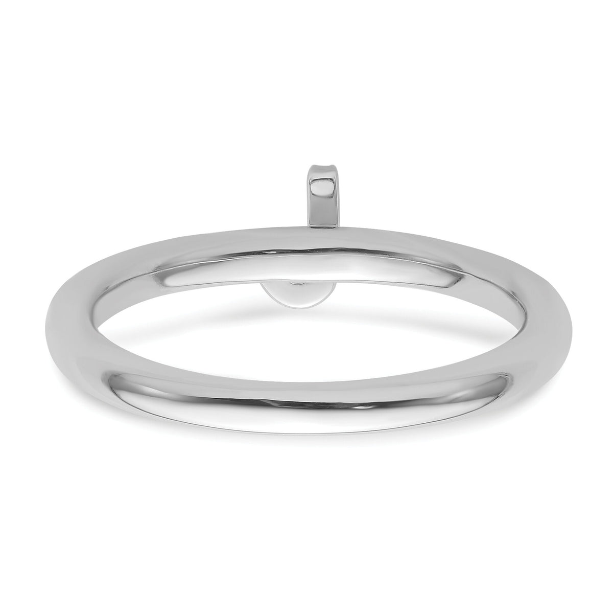 14K White Gold Stackable Diamond Initial J Ring-SK2112JW