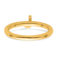 14K Stackable Diamond Initial J Ring-SK2112JY