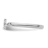 14K White Gold Stackable Diamond Initial L Ring-SK2112LW