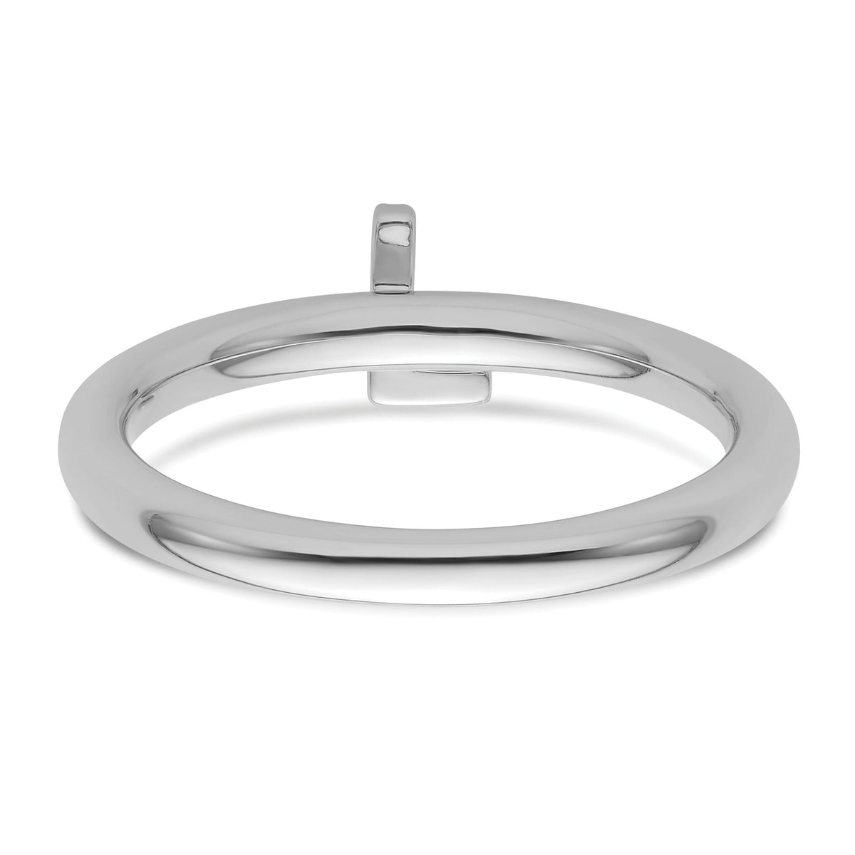 14K White Gold Stackable Diamond Initial L Ring-SK2112LW
