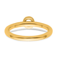 14K Stackable Diamond Initial O Ring-SK2112OY