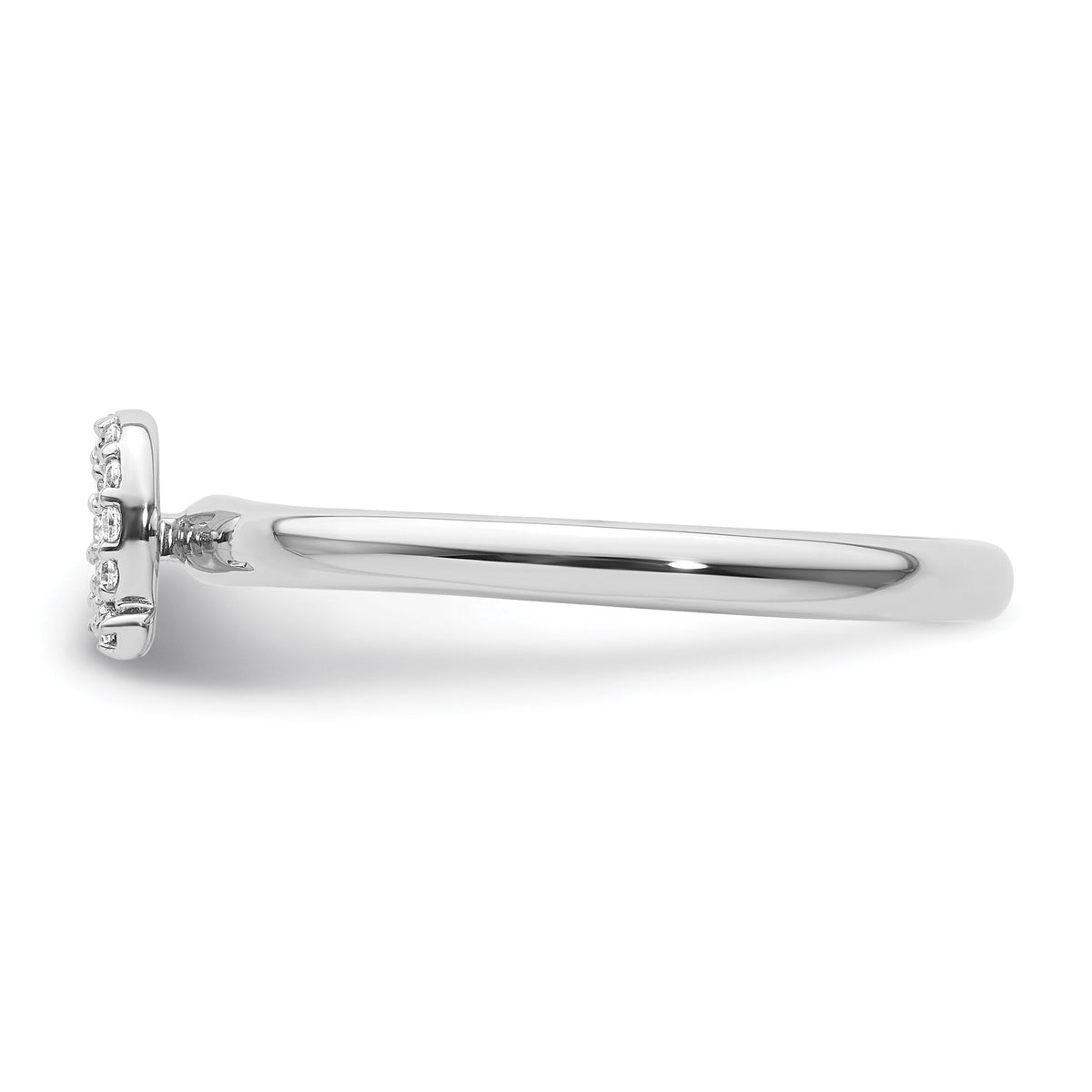 14K White Gold Stackable Diamond Initial Q Ring-SK2112QW
