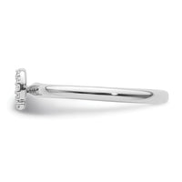 14K White Gold Stackable Diamond Initial Q Ring-SK2112QW