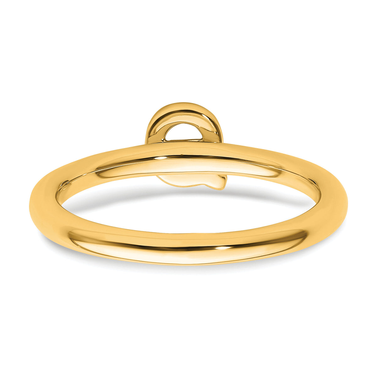 14K Stackable Diamond Initial Q Ring-SK2112QY