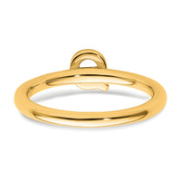 14K Stackable Diamond Initial Q Ring-SK2112QY