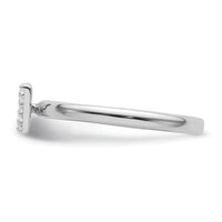 14K White Gold Stackable Diamond Initial W Ring-SK2112WW