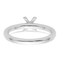 14K White Gold Stackable Diamond Initial X Ring-SK2112XW