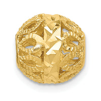 14k Diamond-cut Gold Ball Chain Slide-SL135