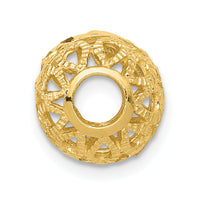 14k Diamond-cut Gold Ball Chain Slide-SL135