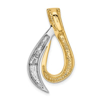 14k Two-tone Fits up to 6mm Omega, 8mm Reversible, Omega Slide-SL245