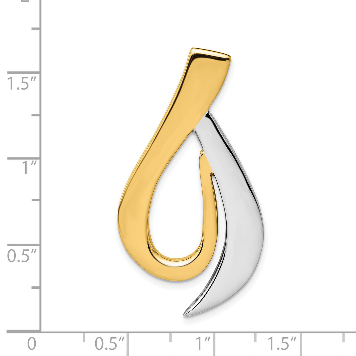 14k Two-tone Fits up to 6mm Omega, 8mm Reversible, Omega Slide-SL245