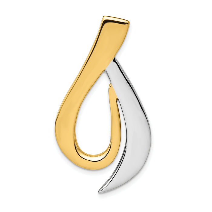 14k Two-tone Fits up to 6mm Omega, 8mm Reversible, Omega Slide-SL245