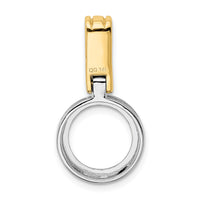 14k Two-tone Fits up to 3mm, 6mm Reversible Omega Slide-SL249