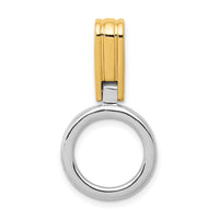 14k Two-tone Fits up to 3mm, 6mm Reversible Omega Slide-SL249