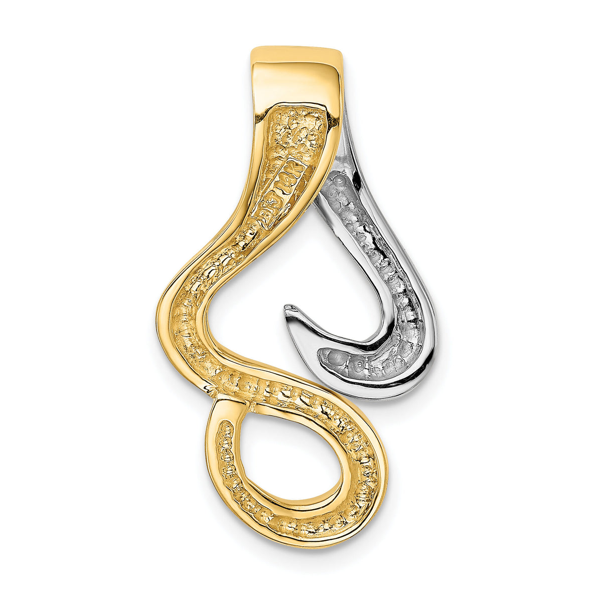 14k Two-Tone Fancy Omega Slide-SL296