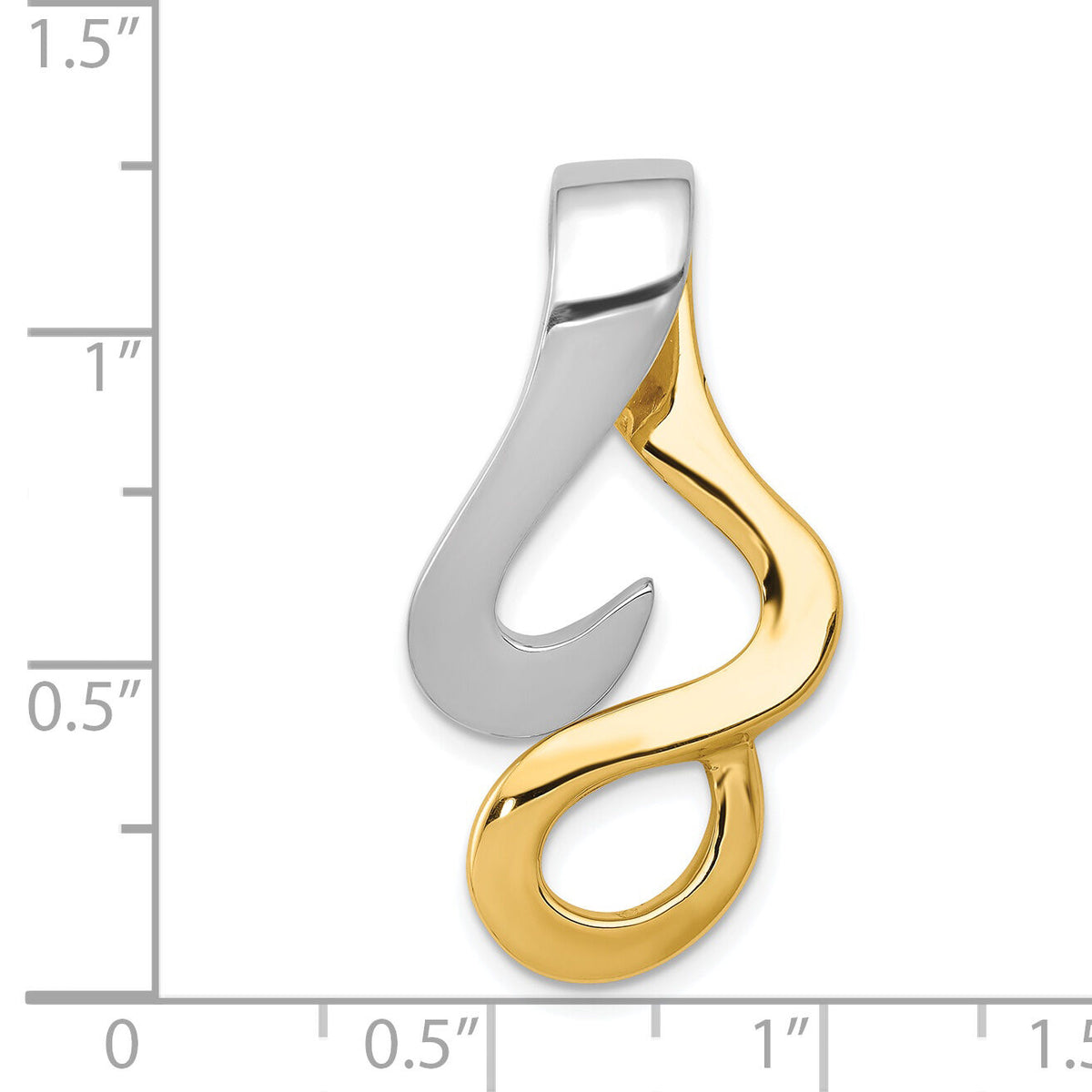14k Two-Tone Fancy Omega Slide-SL296
