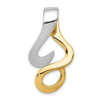 14k Two-Tone Fancy Omega Slide-SL296