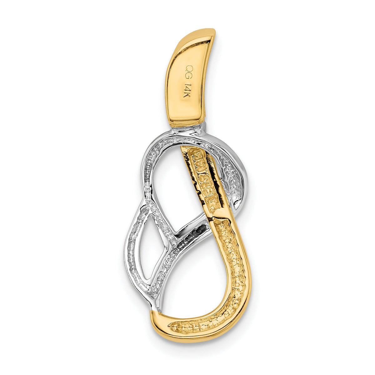 14k Two-Tone Fancy Omega Slide-SL313