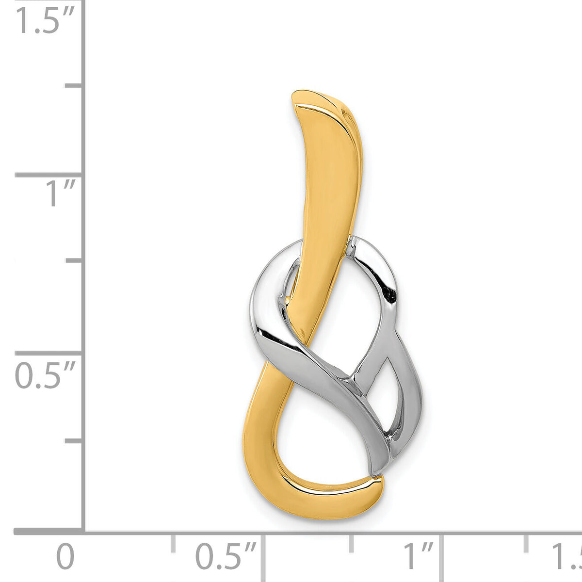 14k Two-Tone Fancy Omega Slide-SL313