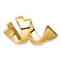 14k Fits up to 8mm Regular, 10mm Fancy Reversible Omega Slide-SL332