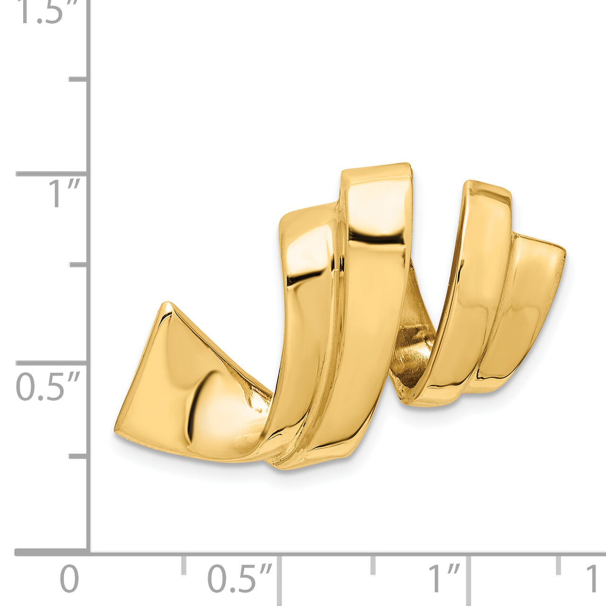 14k Fits up to 8mm Regular, 10mm Fancy Reversible Omega Slide-SL332