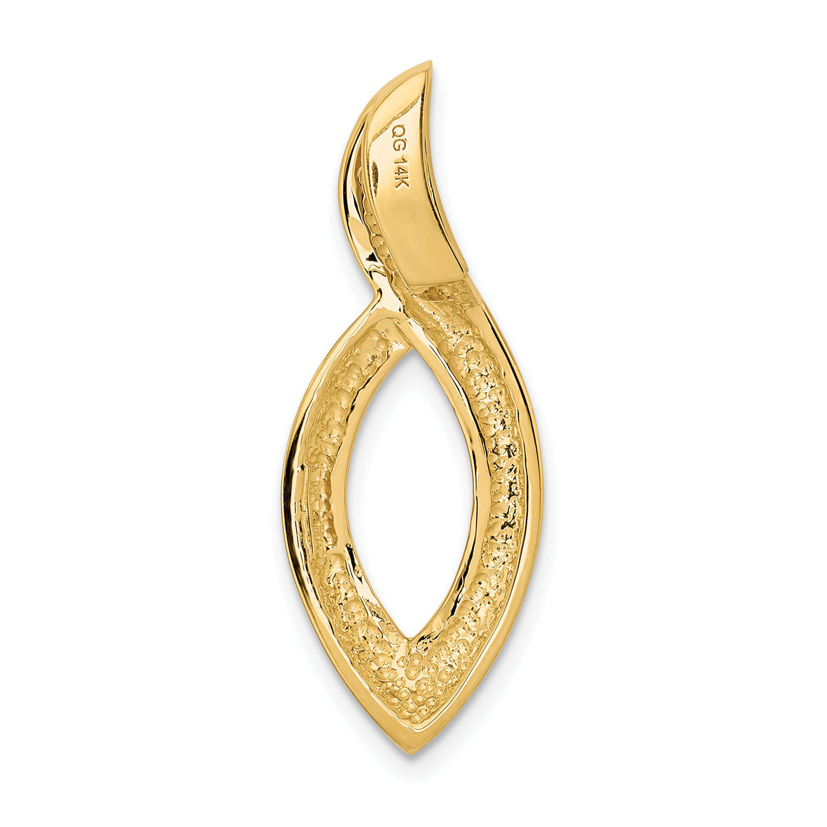 14k Fits up to 6mm Regular/8mm on Fancy/Reversible Fancy Omega Slide-SL335
